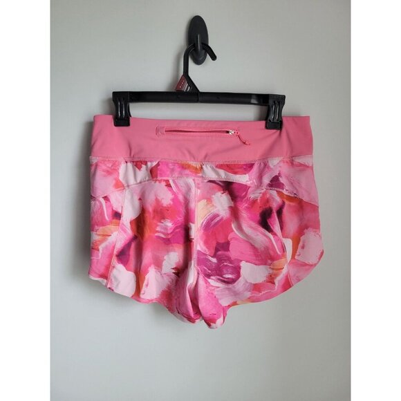 Athleta Printed Run With It 3.5" Running Shorts Women's Size S Pink Floral - Picture 2 of 5